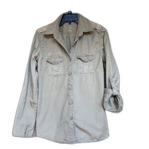 Cotton long sleeve utility shirt